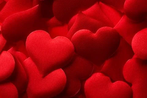 Red hearts background Stock Photos