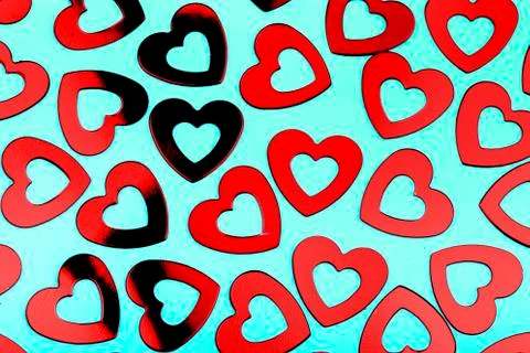 Red hearts background Stock Photos