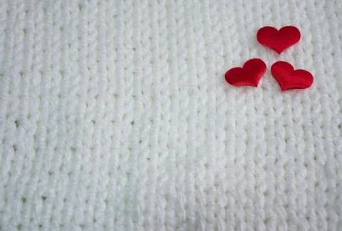 Red hearts on background Stock Photos