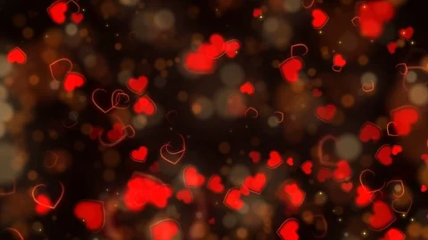Red hearts background. Seamless loop Valentines Day holiday animation. Stock Footage 101307025