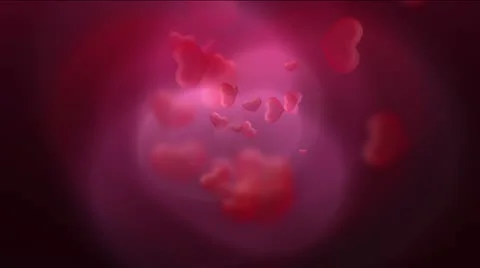 Red hearts on a black background 스톡 동영상 12546779