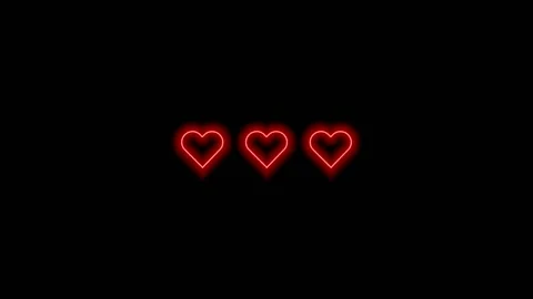 Red hearts on black background. Stock Footage 159569766