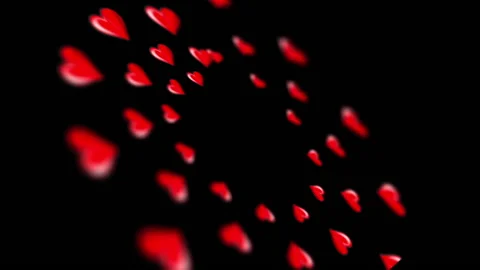 Red Hearts On A Black Background 스톡 동영상 229959786