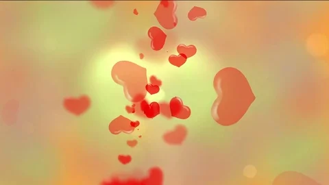 Red hearts on blurred background Stock Footage 85152651