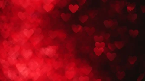 Red Hearts Bokeh Background Stock Footage 265875069