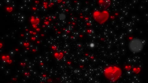 Red Hearts Bokeh Stock Footage 230645856