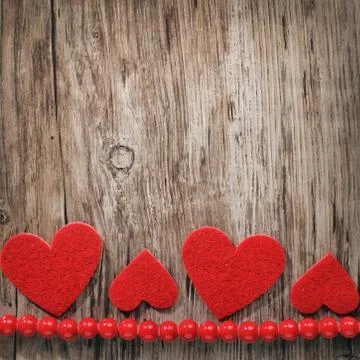 Red Hearts Border Stock Photos