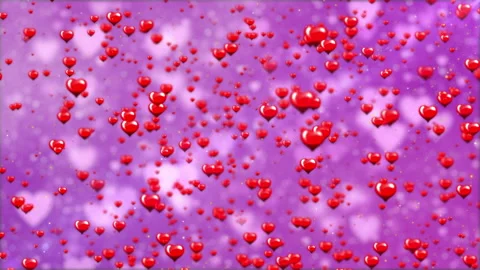 Red hearts on a bright background Stock Footage 169797162