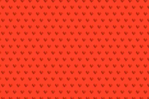 Red hearts on a colored background. Pattern for the design of textiles and wa Stock Photos