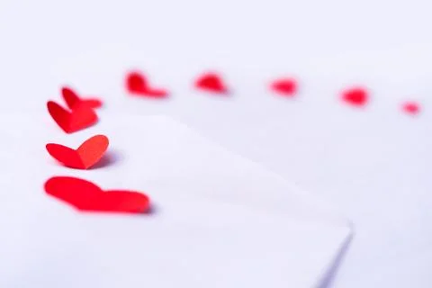 Red Hearts Creative Romantic Background Stock Photos