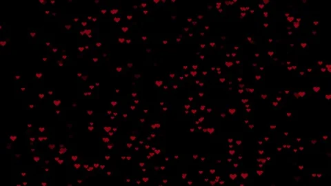 Red Hearts on dark background Stock Footage 296516628