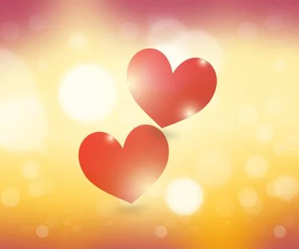Red hearts design background Stock Illustration