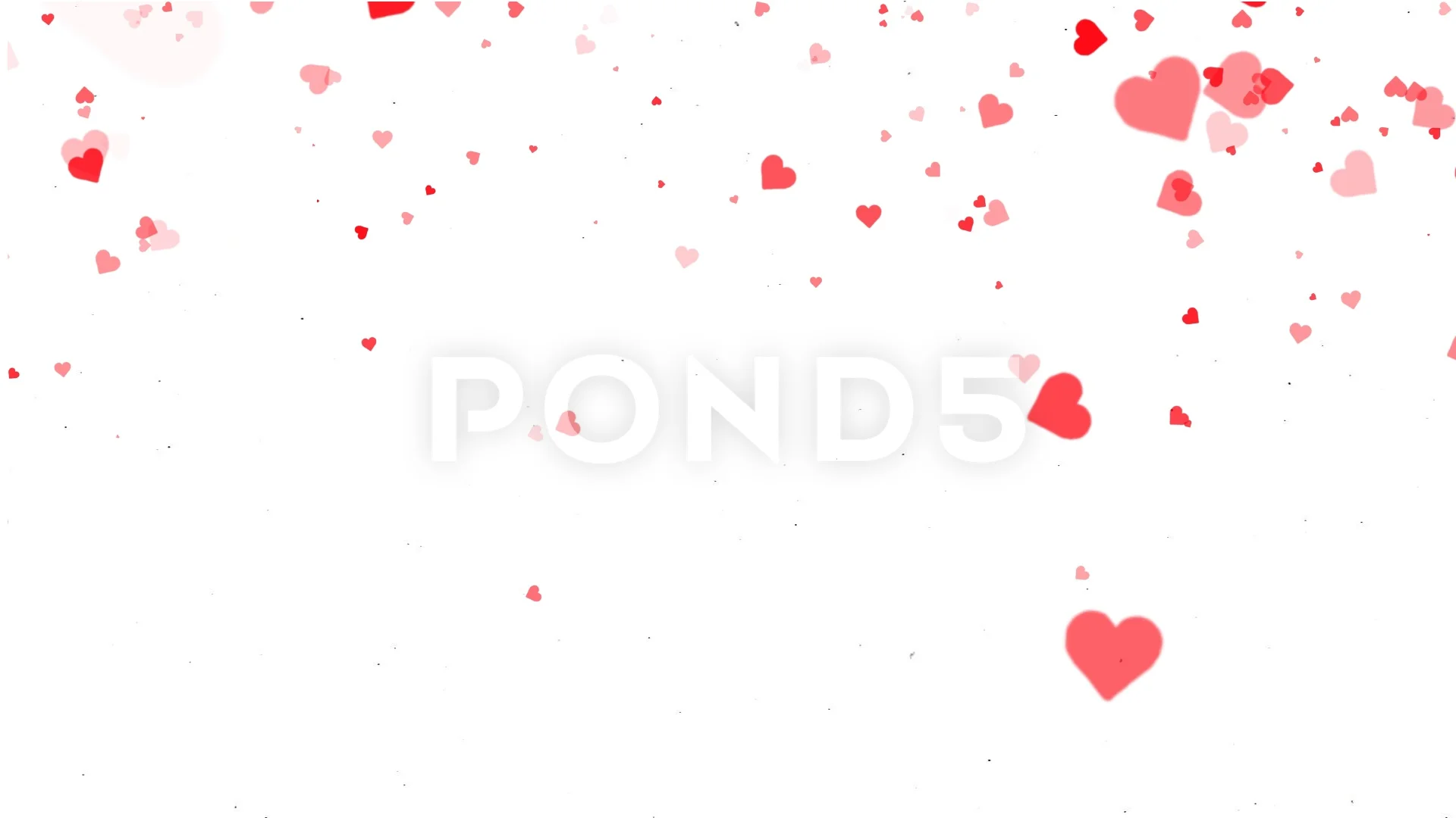 Valentine Red Hearts Falling Backdrop 