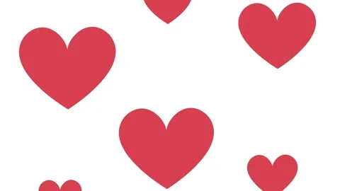 Red hearts floating upward on white background for valentine day celebration. Stock-Footage 338994237