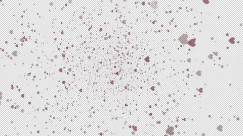 Red Hearts flying on a space motion for celebration Valentine's day Stock Footage 219478416