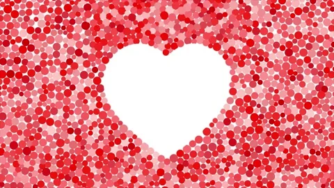 Red hearts frame on pink background for any romantic purpose Stock Footage 135403080
