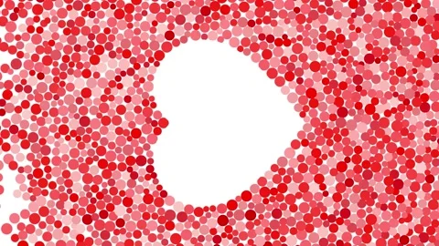 Red hearts frame on pink background for any romantic purpose Stock Footage 135403121