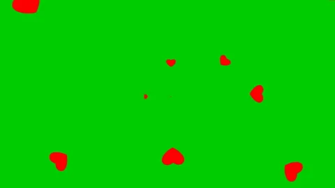 Red hearts green Stock Footage 166378222
