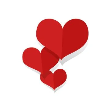 Red hearts icon Stock Illustration