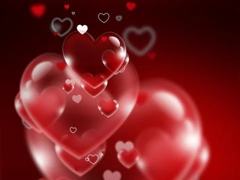 Red hearts Stock Illustration