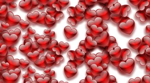 Red hearts Stock Illustration