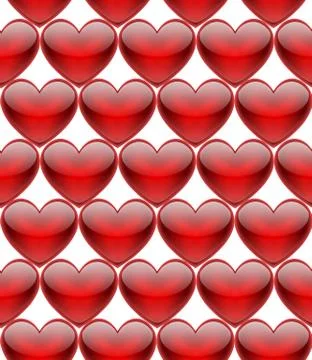 Red hearts Stock Illustration