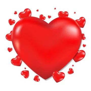 Red hearts Stock Illustration