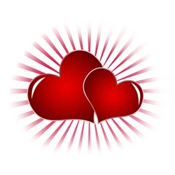 Red hearts Stock Illustration