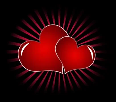 Red hearts Stock Illustration