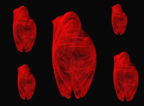 Red hearts Illustrazione stock