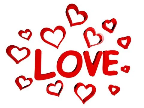 Red hearts Stock Illustration