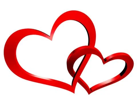 Red hearts Stock Illustration