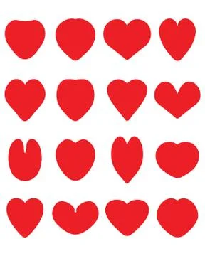 Red  hearts Stock Illustration