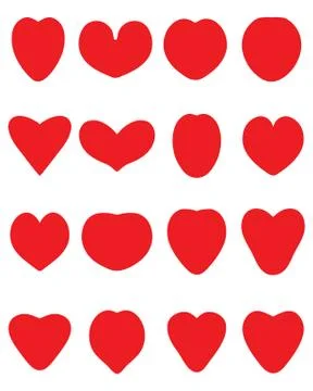Red  hearts Illustrazione stock