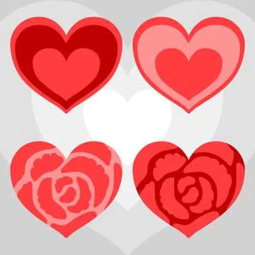 Red hearts. Stock Illustration