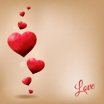 Red Hearts Stock Illustration