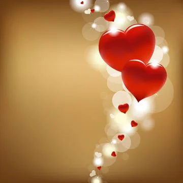 Red Hearts Stock Illustration