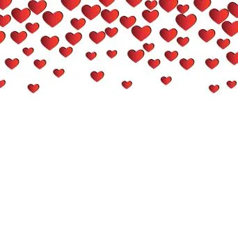 Red hearts isolated on white Stock Illustration