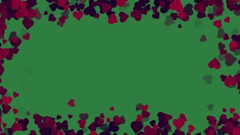 Red hearts on it and scattered around lots of cartoonish motion design frame Stock Footage 337340751