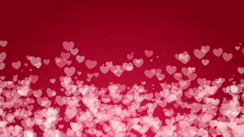Red hearts loop Stock Footage 328600818