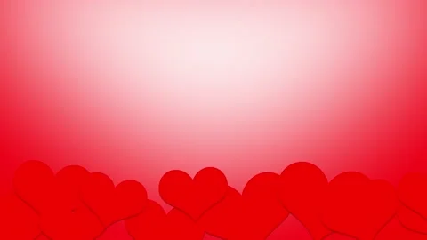 Red hearts loop motion on copy space animation background Video stock 229846403