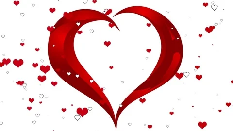 Red Hearts Motion Background Stock Footage 71150177