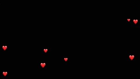 Red hearts motion graphics with night background Stock Footage 133395592