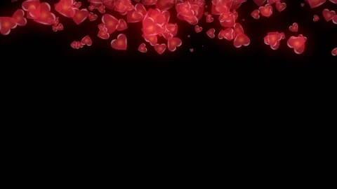 Red hearts. Overlay Stock-Footage 169331981