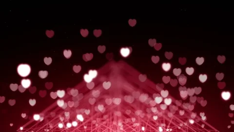 Red Hearts Overlays Loop Background Stock Footage 74912991