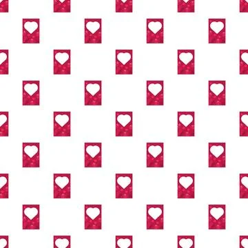 Red hearts pattern on greeting cards background Stock Illustration
