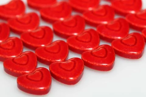 Red hearts Foto stock