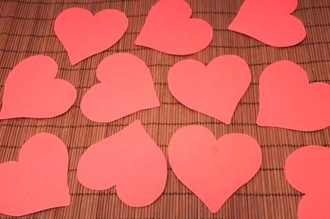 Red hearts Stock Photos