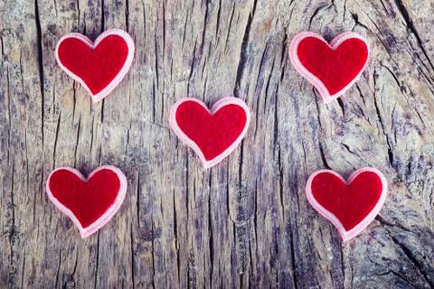 Red Hearts 스톡 사진