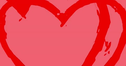 Red hearts on a pink background Stock Footage 146012439